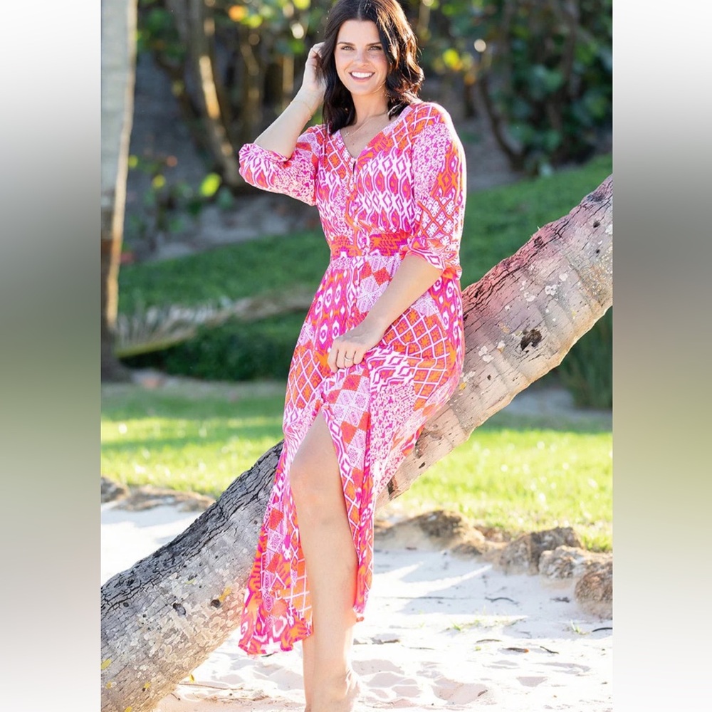 NWT Walker & Wade Kelsey Dress/ Flamingo Size Small